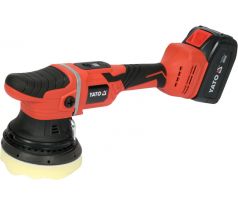 YATO Akumulátorová excentrická leštička 125 mm 18 V (1 x 4,0 Ah batéria + nabíjačka)