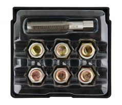 Súprava na opravu závitu vypúšťacej zátky oleja 7 kusov M13x1,5 mm YATO