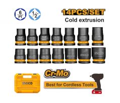 INGCO Sada nástrčných kľúčov pre stroj 10 kusov 1/2 10-27 mm CrMo