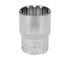 YATO Nástrčkový kľúč Spline 1/2 22 mm CrV