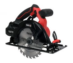 YATO Akumulátorová okružná píla 185 mm bezuhlíkový motor 18 V (1 x 3,0 Ah batéria + nabíjačka)