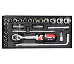 Sada nástrčiek 25 kusov 1/2" 10-32 mm CrV YATO