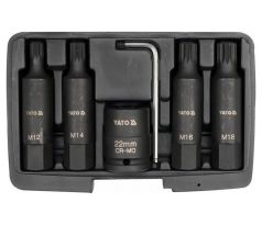 Sada nadstavcov 3/4” rázové 6 ks M12-M18 viaczubé CrMo