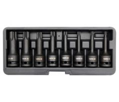 Sada nadstavcov 1/2” rázové 8 ks T30-T80 TORX CrMo