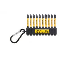 DEWALT Sada bitov s karabínou 10 kusov 1/4 Hex (PZ2x6, PZ3x2, PH2x2 / 57 mm) FLEXTORQ