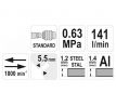 Pneumatické nožnice na plech 0.63MPa, 141 l / min, 1800