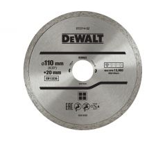 DEWALT Diamantový rezací kotúč na mokré/suché dlaždice 110 x 20 mm súvislý