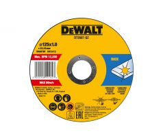 DEWALT Rezný kotúč na kov 125 x 1,0 x 22,2 mm inox WA60TBF v kovovej krabici (10 ks)