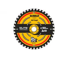 DEWALT ELITE pílový kotúč na drevo 165 x 20 x 1,65 mm / 40T