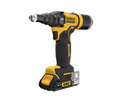 DEWALT Akumulátorová bezkomutátorová nitovačka 18 V (2 x 2,0 Ah batéria + nabíjačka, TSTAK)