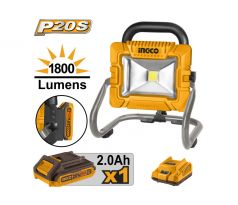 INGCO Batéria LED reflektor 1800 Lm 20 V (1 x 2,0 Ah batéria + nabíjačka)