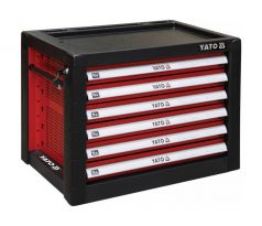 Skrinka dielenská prenosná 6 zásuvky 690x465x535mm červená