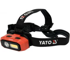 Dobíjateľná LED čelovka 800 lumenov so senzorom pohybu YATO
