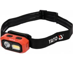 Dobíjateľná LED čelovka 480 lumenov so senzorom pohybu YATO