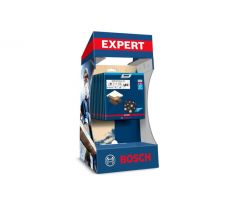 Súprava brúsnych mriežok na suchý zips BOSCH EXPERT 7-dielny 125 mm (10 kusov) v stojane, ktorý je možné umiestniť na pult