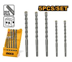 INGCO Sada vrtákov do kameňa 5 dielov 6-12 mm SDS-Plus