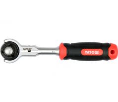 YATO račňová rukoväť 1/4” 145 mm 72T s otočnou hlavou CrV