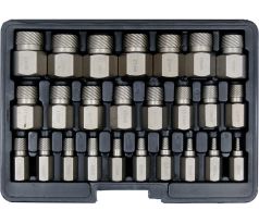 YATO sada na demontáž poškodených matíc 25 ks (vnútorné torx, imbus a spline skrutky)