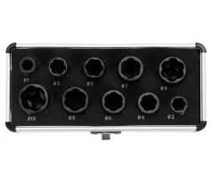 Sada skrutkových extraktorov 3/8” 10 kusov v balení