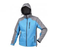 Pracovná ochranná softshellová bunda s kapucňou modro-šedá veľkosť XXXL YATO