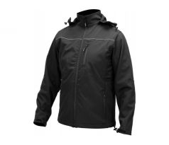 Pracovná ochranná softshellová bunda s kapucňou čierna veľkosť L 3 vrecká YATO