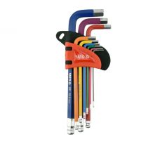 Sada imbusových kľúčov s dlhou guľôčkou 9 kusov 1,5 - 10 mm S2 YATO