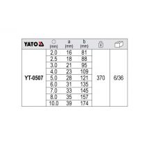 Sada kľúčov imbus s guličkou 9 ks dlhé