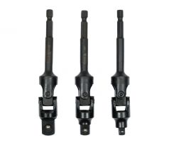 YATO súprava adaptér hlavíc 3 ks, 1/4” Hex -> 1/4”, 3/8”, 1/2” štvorhran CrV