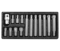 Sada bitov 15 kusov RIBE M6-M14 L=30 mm 1/2" YATO