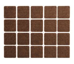Podložky samolepiace pod nábytok hnedé 20 x 20 mm 20ks