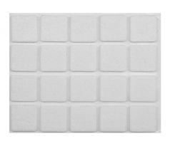 Podložky samolepiace pod nábytok biele 20 x 20 mm 20 ks