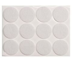 Podložky samolepiace pod nábytok biele 28 mm 12 ks