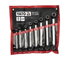 Sada kľúčov očkových 8ks 6-22 mm ohnuté