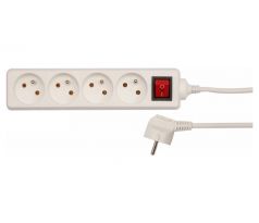 VOREL Elektrická predlžovacia šnúra so 4-rozvodným vypínačom