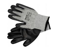 Ochranné rukavice PU namáčané 10 odolné proti prerezaniu YATO