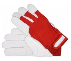 Ochranné rukavice veľkosť 9 koža-bavlna červená YATO