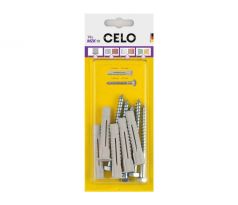 CELO MZK univerzálna plastová hmoždinka s golierom 10 x 60 + 7,0 x 80 šesťhranná skrutka (5 ks)