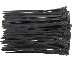 YATO Uvoľniteľná sťahovacia páska 4,8 x 200 mm, čierna (100 ks/bal.)
