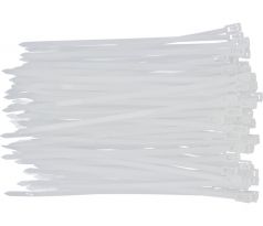 YATO Uvoľniteľná sťahovacia páska 4,8 x 200 mm, biela (100 ks/bal.)