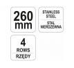 Drôtená kefa ručná 260 mm nerezová oceľ-4 rady