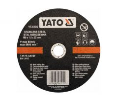 YATO Rezací kotúč na kov 180 x 1,5 x 22,2 mm inox