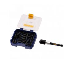 Sada bitových hrotov torx T20 x 25 mm (20 ks/ks) + držiak bitových hrotov IMPACT PRO IRWIN