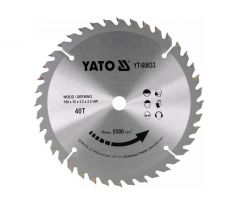 Pilový kotúč na drevo 190 x 16 x 2,2 mm / 40T YATO