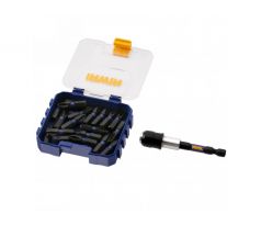 Sada bitových hrotov PH2 x 25 mm (20 ks/ks) + držiak bitových hrotov IMPACT PRO IRWIN