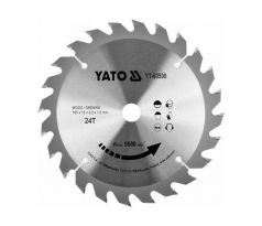 Pilový kotúč na drevo 165 x 16 x 1,5 mm / 24T YATO