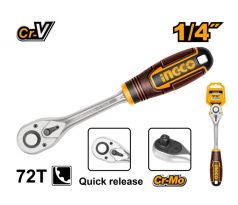 INGCO Račňový nástavec 1/4" 155 mm 72T CrV