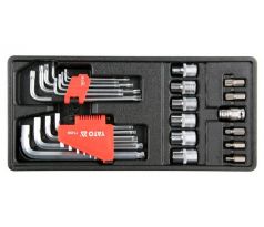 Vložka do zásuvky – imbus 2-12mm, torx T10-T50, 1/2 „E10-E20, adaptéry M5- M12