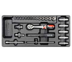 Sada nástrčiek 25 kusov 1/4" 3,5-14 mm CrV YATO