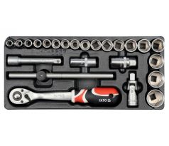 Sada nástrčiek 24 kusov 1/2" 10-32 mm CrV YATO