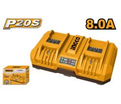 INGCO Duálna nabíjačka batérií 8,0 A 20 V